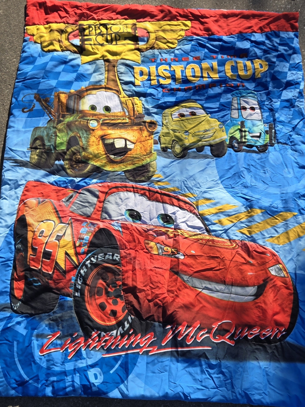 Disney Pixar Cars Lightning McQueen Kids Throw Blanket - Red & Blue